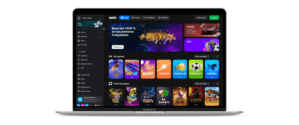 Juega al casino y realiza apuestas deportivas en el sitio web de 1win